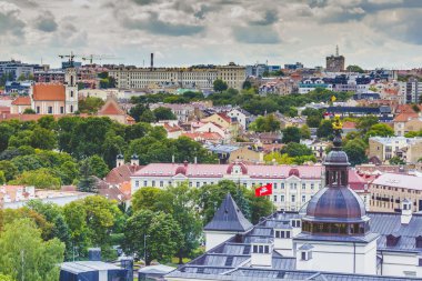 Vilnius eski kasaba cityscape, Litvanya