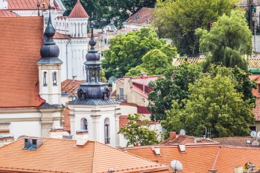 Vilnius eski kasaba cityscape, Litvanya