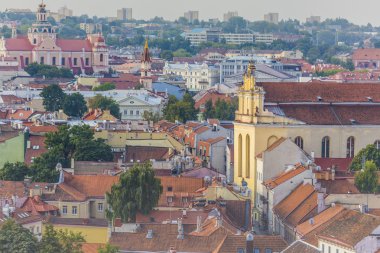Vilnius eski kasaba cityscape, Litvanya