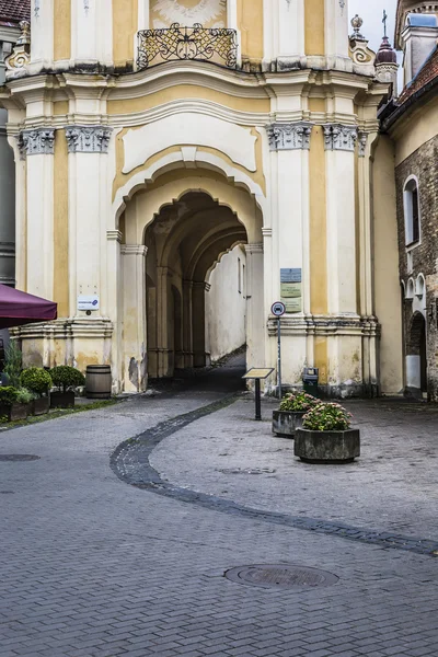 Vilnius oldtown street, Lituânia — Fotografia de Stock