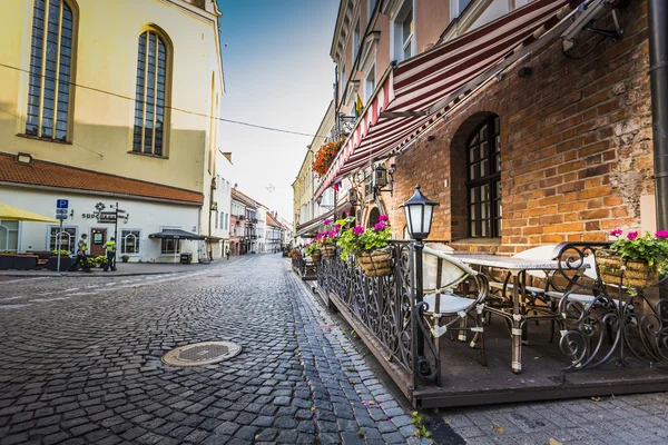 Vilnius oldtown street, Lituânia — Fotografia de Stock