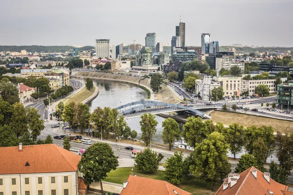 Vilnius city, business part of city, Lituânia . — Fotografia de Stock