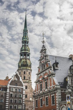 Saint Peters Church is a tall Lutheran church in Riga, Latvia clipart