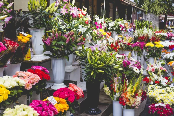 Blomstermarknaden i Riga, Lettland — Stockfoto