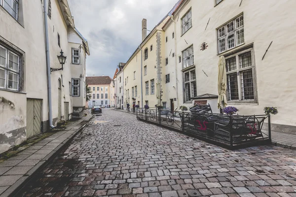 Rues et architecture de la vieille ville Capitale estonienne, Tallinn, Est — Photo