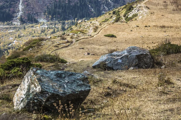 Panorama över bergslandskapet i Ala-Archa gorge i summan — Stockfoto