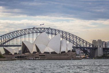 Sydney - 25 Ekim: Sydney Opera Binası görünümü üzerinde 25 Ekim 2015
