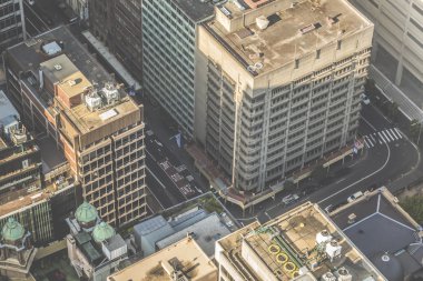 Sydney Avustralya'da Sydney Tower havadan görünümü