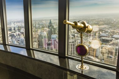 Sydney Avustralya'da Sydney Tower havadan görünümü