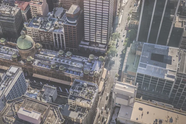 Sydney Avustralya'da Sydney Tower havadan görünümü — Stok fotoğraf