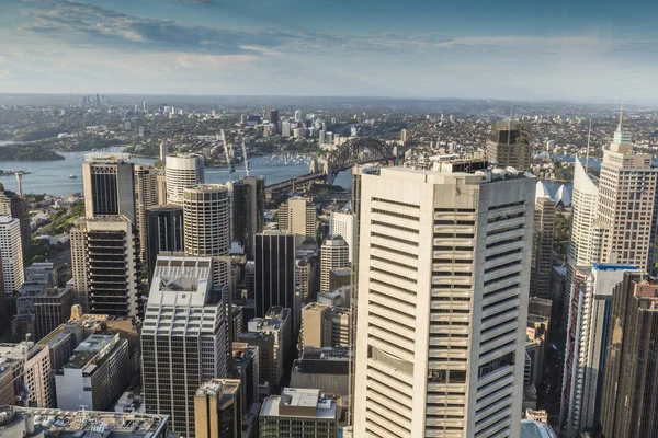 Widok z lotu ptaka z Sydney Tower w Sydney w Australii — Zdjęcie stockowe