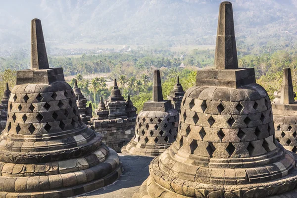 Werelderfgoed & de grootste bhuddist tempel Borobudur in Yogjak — Stockfoto