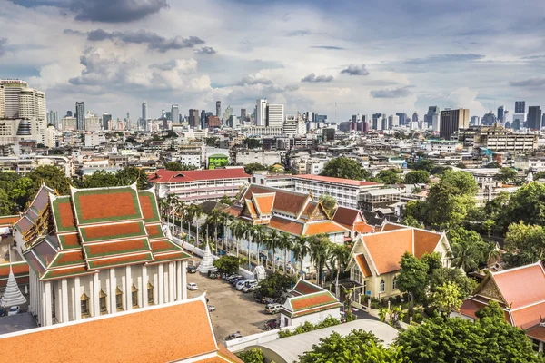 Bangkok Capital del paisaje urbano de Tailandia y hermoso cielo — Foto de Stock