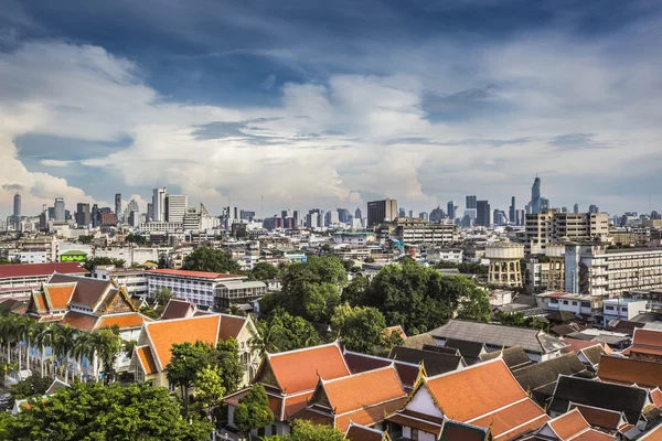 Bangkok Capital del paisaje urbano de Tailandia y hermoso cielo — Foto de Stock