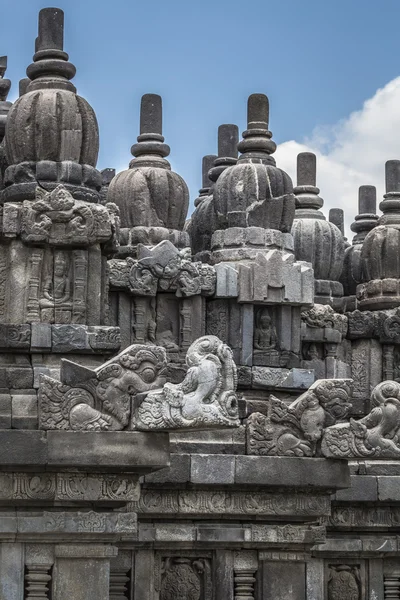 Prambanánský chrám poblíž Yogyakarty na ostrově Jáva, Indonésie — Stock fotografie