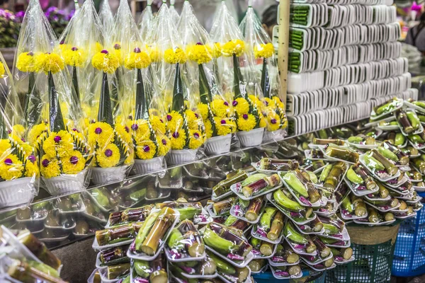 在曼谷，泰国的花卉市场. — 图库照片