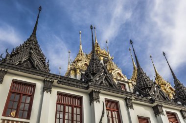 WAT ratchanaddaram ve loha prasat metal Sarayı Bangkok, Tayland