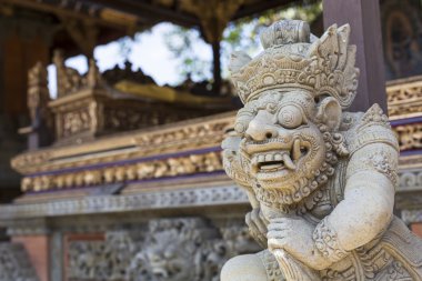 Bali, Endonezya güzel güneşli bir tapınakta