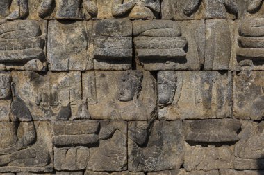 Borobudur Tapınağı'nda Endonezya'da Central Java detay
