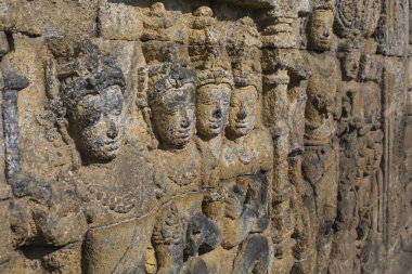 Borobudur Tapınağı'nda Endonezya'da Central Java detay