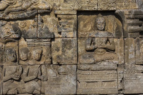 Деталь від Боробудур храму в центральній Яві, в Індонезії — стокове фото