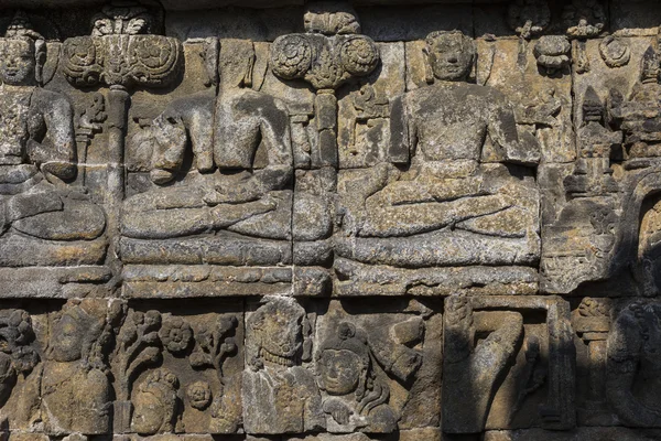 Dettaglio dal tempio Borobudur a Giava Centrale in Indonesia — Foto Stock