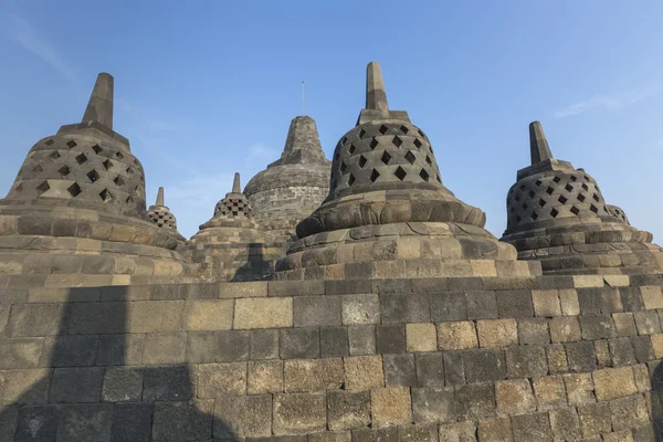 Borobudur templet komplex på ön Java i Indonesien i t — Stockfoto