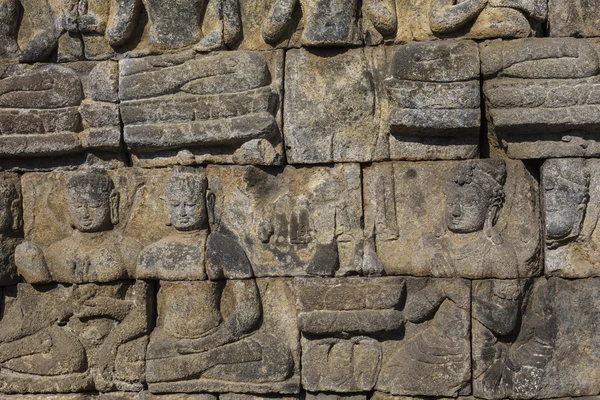 Detail z chrámu Borobudur na střední Jávě v Indonésii — Stock fotografie
