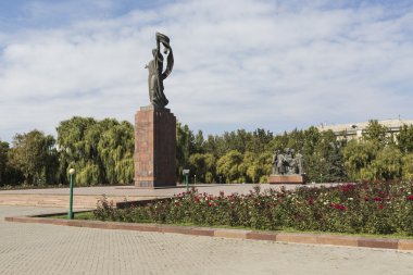 Anıt Revolution.Kyrgyzstan avcıları.