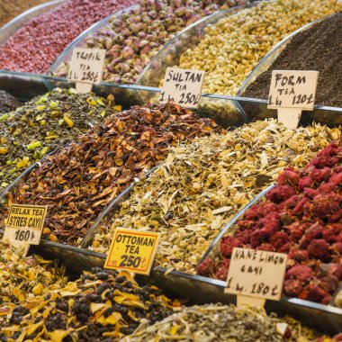 Çay Dükkanı kapalı çarşı, Istanbul, Türkiye.