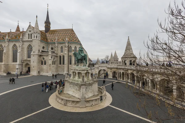 Budapest, Magyarország - December 10, 2015-re: Halászbástya a Bu — Stock Fotó