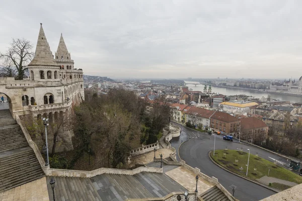 Budapest, Magyarország - December 10, 2015-re: Halászbástya a Bu — Stock Fotó