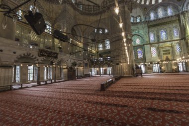 Istanbul, Türkiye - 13 Aralık 2015: Sultanahmet Camii, (Sultanahmet'in