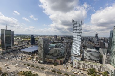 Varşova, Polonya - 09 Temmuz 2015 görüntülemek gözlem güverte