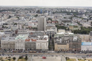 Varşova, Polonya - 09 Temmuz 2015 görüntülemek gözlem güverte