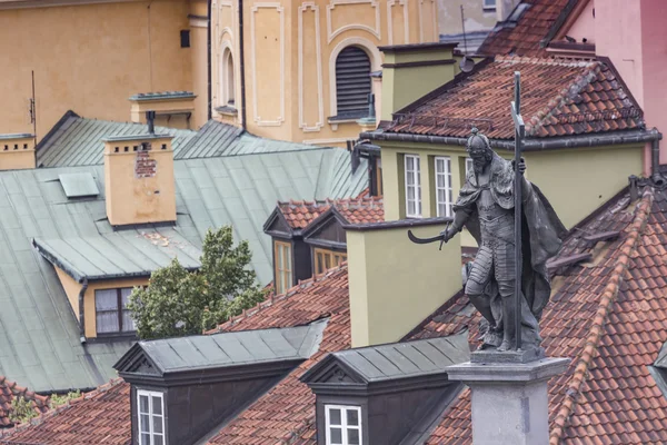 Stare Miasto w Warszawie, Polska. Zamek Królewski i Zygmunta Col — Zdjęcie stockowe