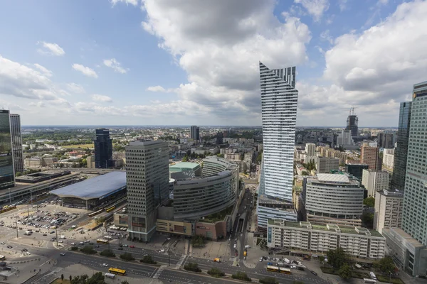 Varsavia, Polonia - LUGLIO 09, 2015 Vista dal ponte di osservazione di — Foto Stock
