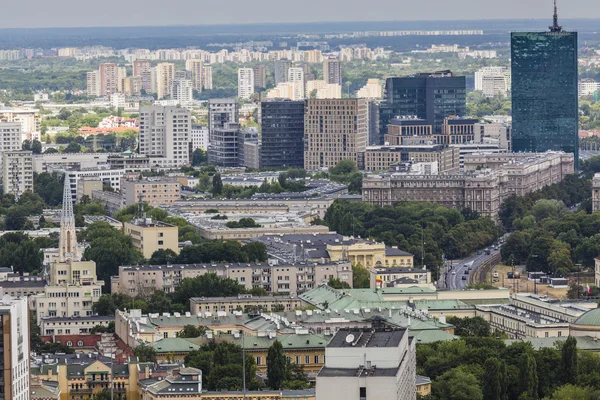 Warszawa, Polen - JULY 09, 2015 Sett fra observasjonsdekket til – stockfoto