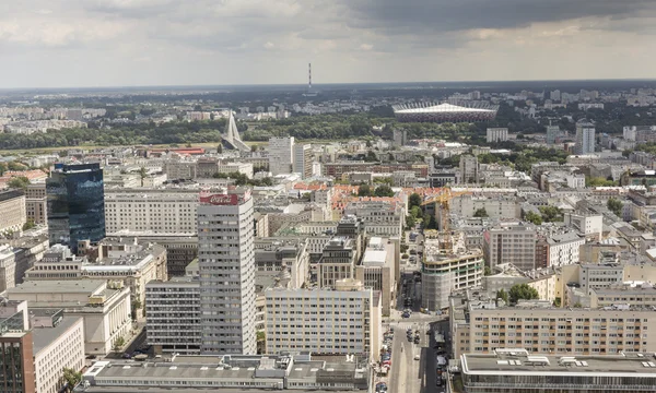 Varsovia, Polonia - 09 JULIO 2015 Vista desde la plataforma de observación de — Foto de Stock