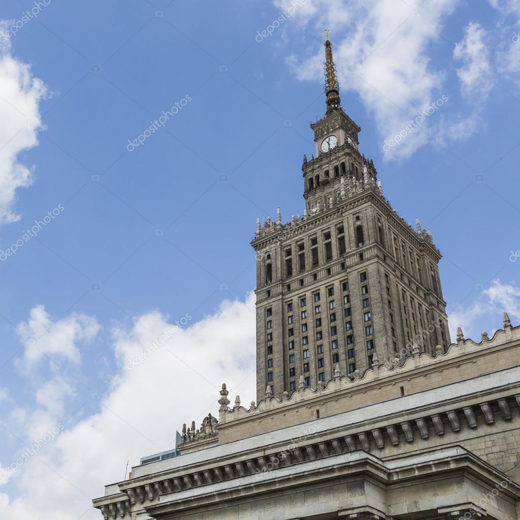 Varsovie, Pologne. Centreville avec Palais de la Culture et des Sciences ( — Photo éditoriale