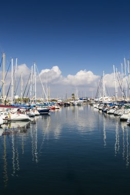 Yatlar Port Larnaka, Kıbrıs.