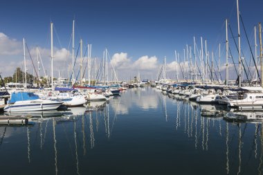 Yatlar Port Larnaka, Kıbrıs.