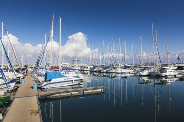 Yatlar Port Larnaka, Kıbrıs.