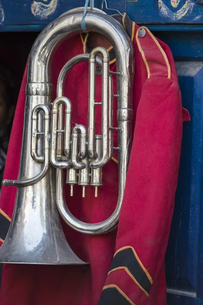 Trompete de bronze no Nepal — Fotografia de Stock