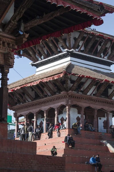 KATHMANDU, NEPAL - FEBRUARY 10, 2015: The famous Durbar square o — Stock Photo, Image