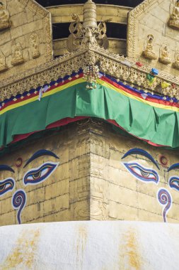 Stupa in Swayambhunath Maymun Tapınağı Katmandu, Nepal.
