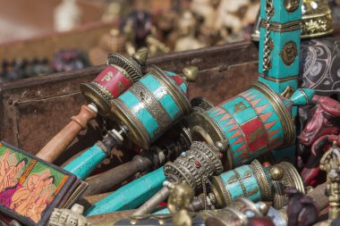 swayambhunath stupa Kathmandu, nepa Nepal dua tekerlekleri