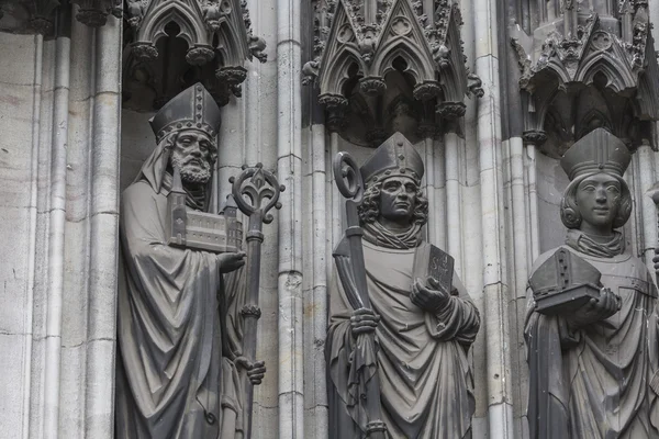 A catedral de Colónia. Detalhe da fachada — Fotografia de Stock