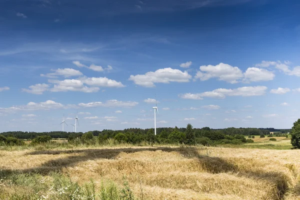 Turbinas eólicas en Suwalki. Polonia — Foto de Stock