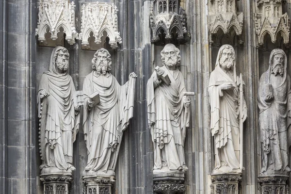 A catedral de Colónia. Detalhe da fachada — Fotografia de Stock